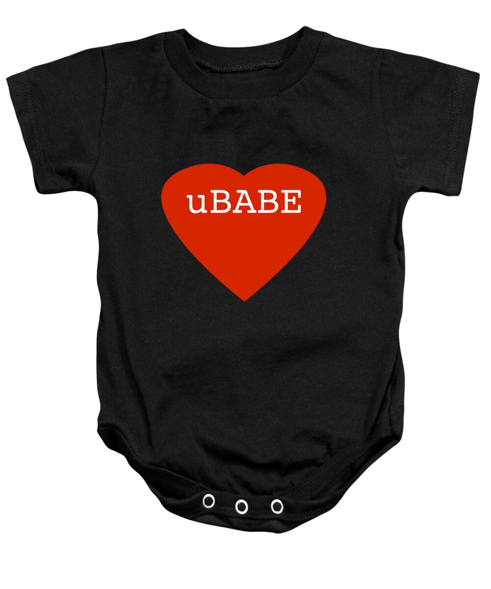Ubabe Love Heart Baby Onesie featuring the digital art Love Heart #4 by Charles Stuart