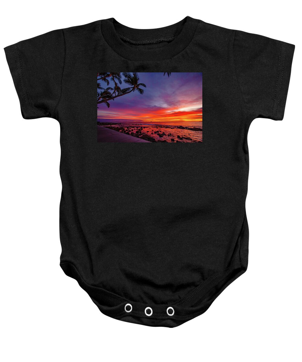 Images By John Bauer Website Johnbdigtial.com Baby Onesie featuring the photograph After Sunset Vibrance by John Bauer