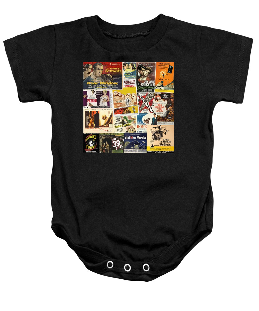 Alfred Hitchcock Baby Onesie featuring the photograph Alfred Hitchcock 2 by Andrew Fare