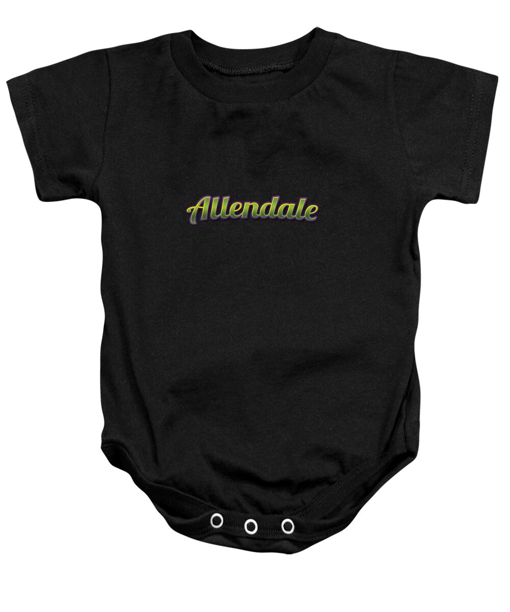 Allendale Baby Onesie featuring the digital art Allendale #Allendale by TintoDesigns