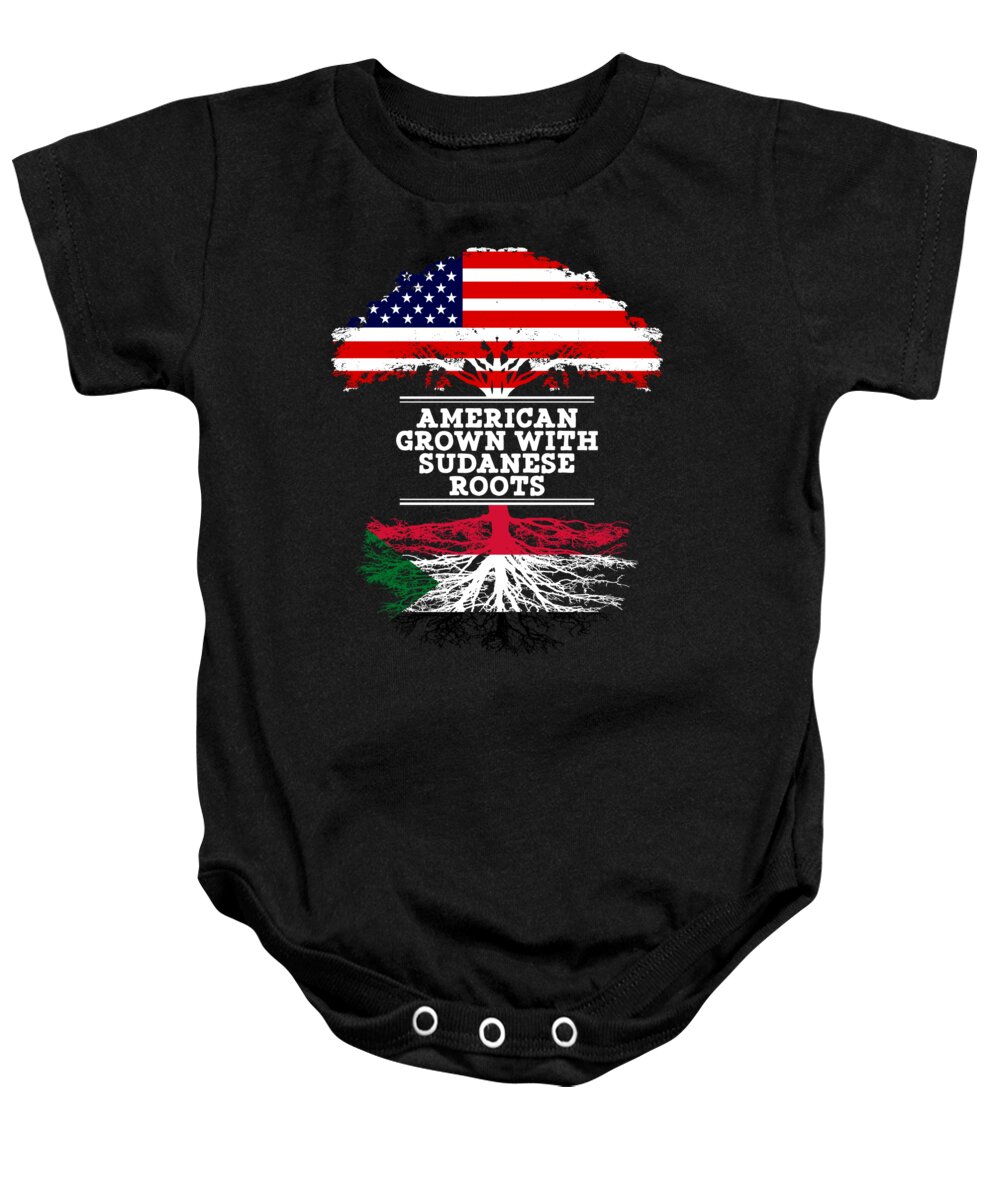 Sudanese Baby Onesie featuring the digital art American Grown With Sudanese Roots by Jose O