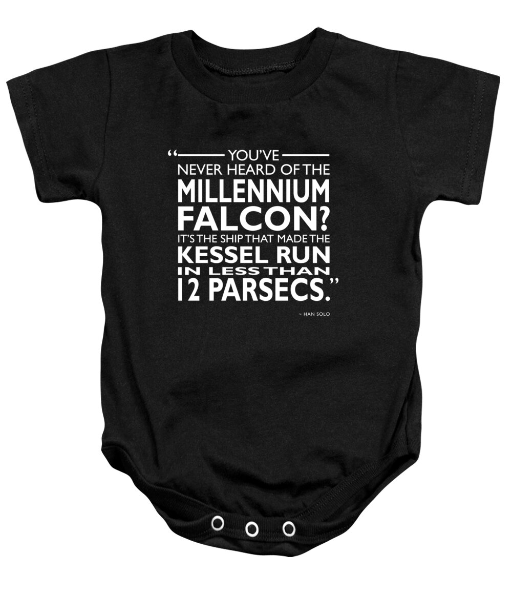Millennium Falcon Baby Onesie featuring the photograph In Less Than 12 Parsecs by Mark Rogan
