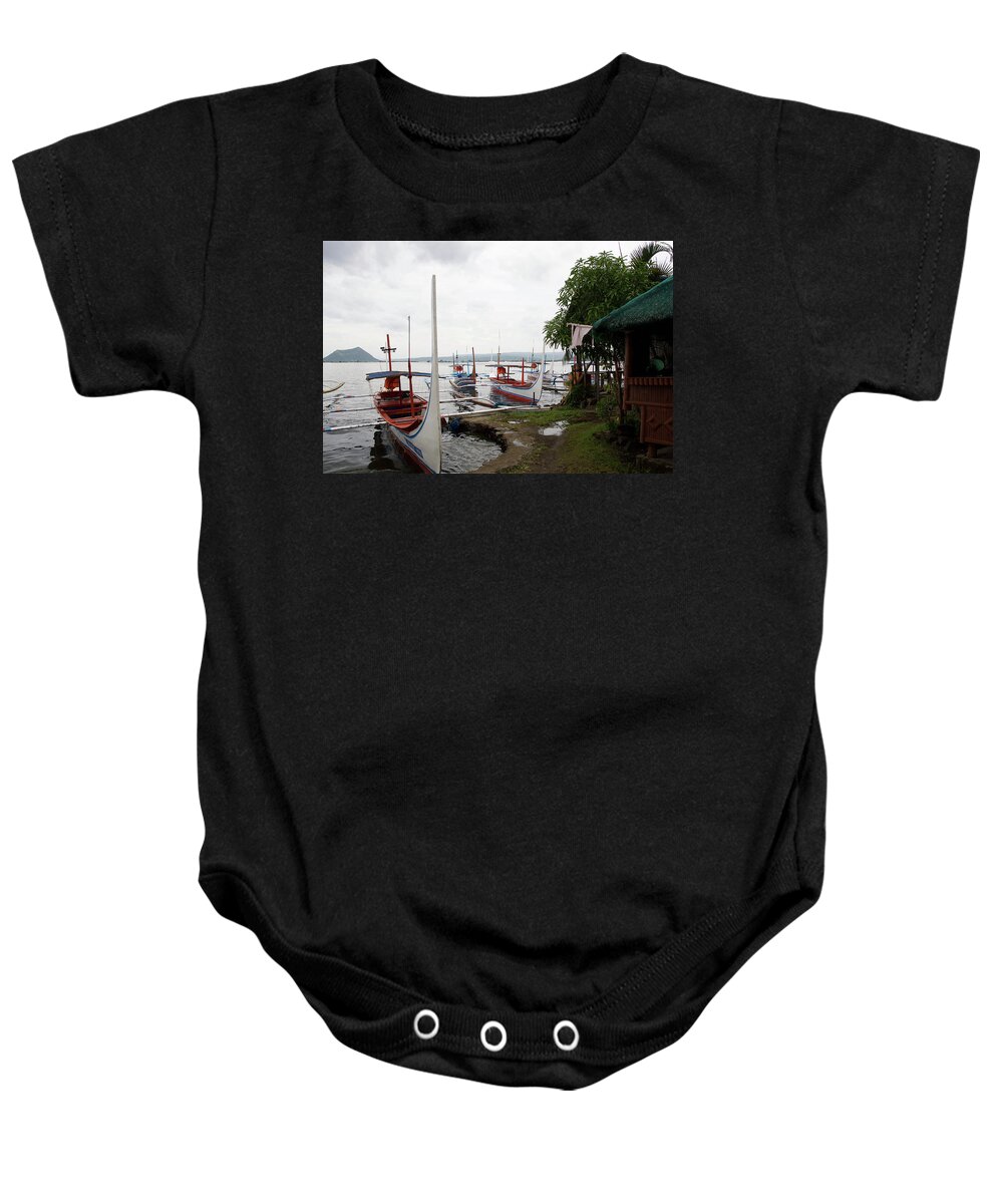 Boats Baby Onesie featuring the photograph Batangas to Taal by Christopher Rowlands