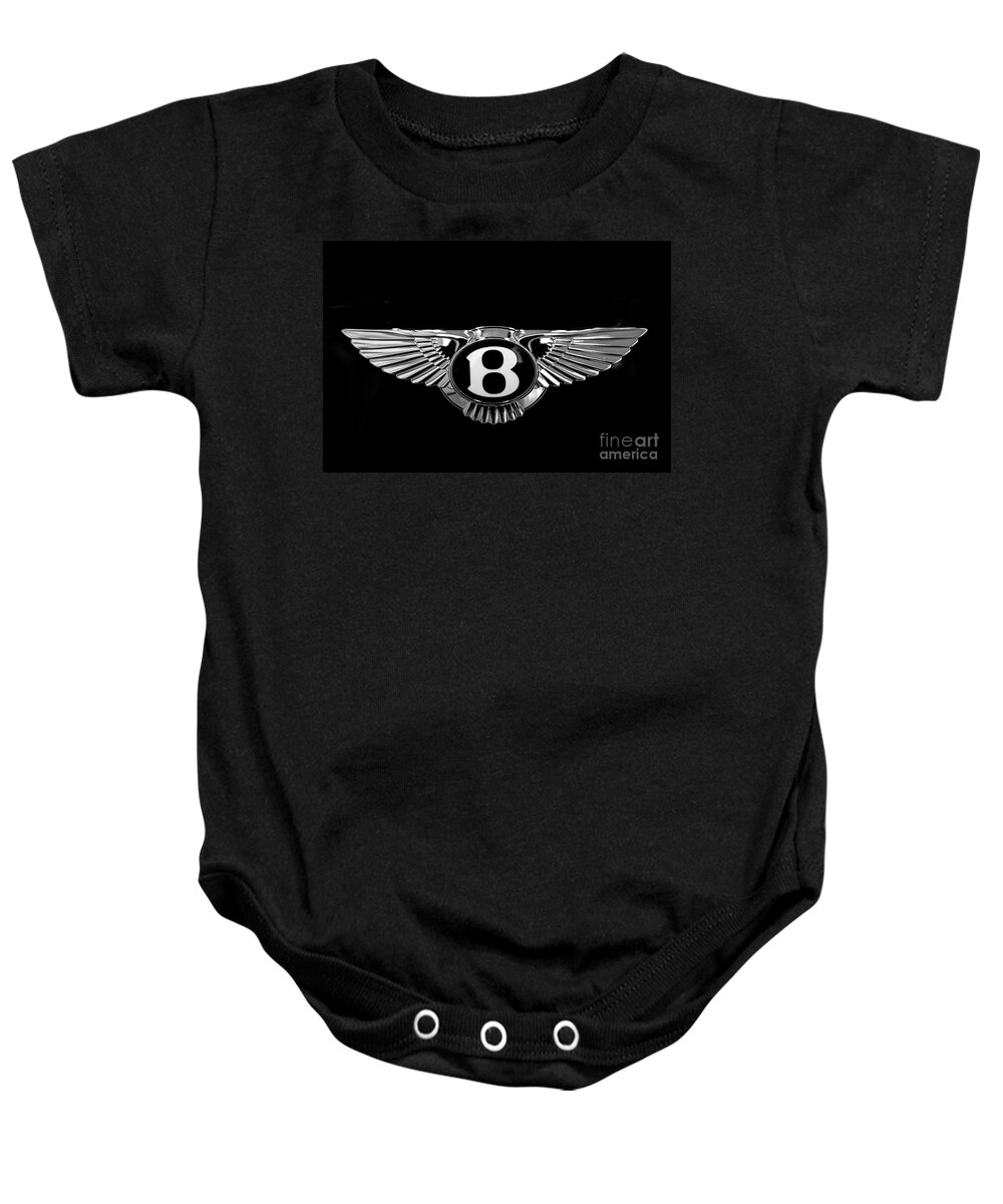 Bentley Motors Baby Onesie featuring the photograph Bentley Motors Logo by Stefano Senise