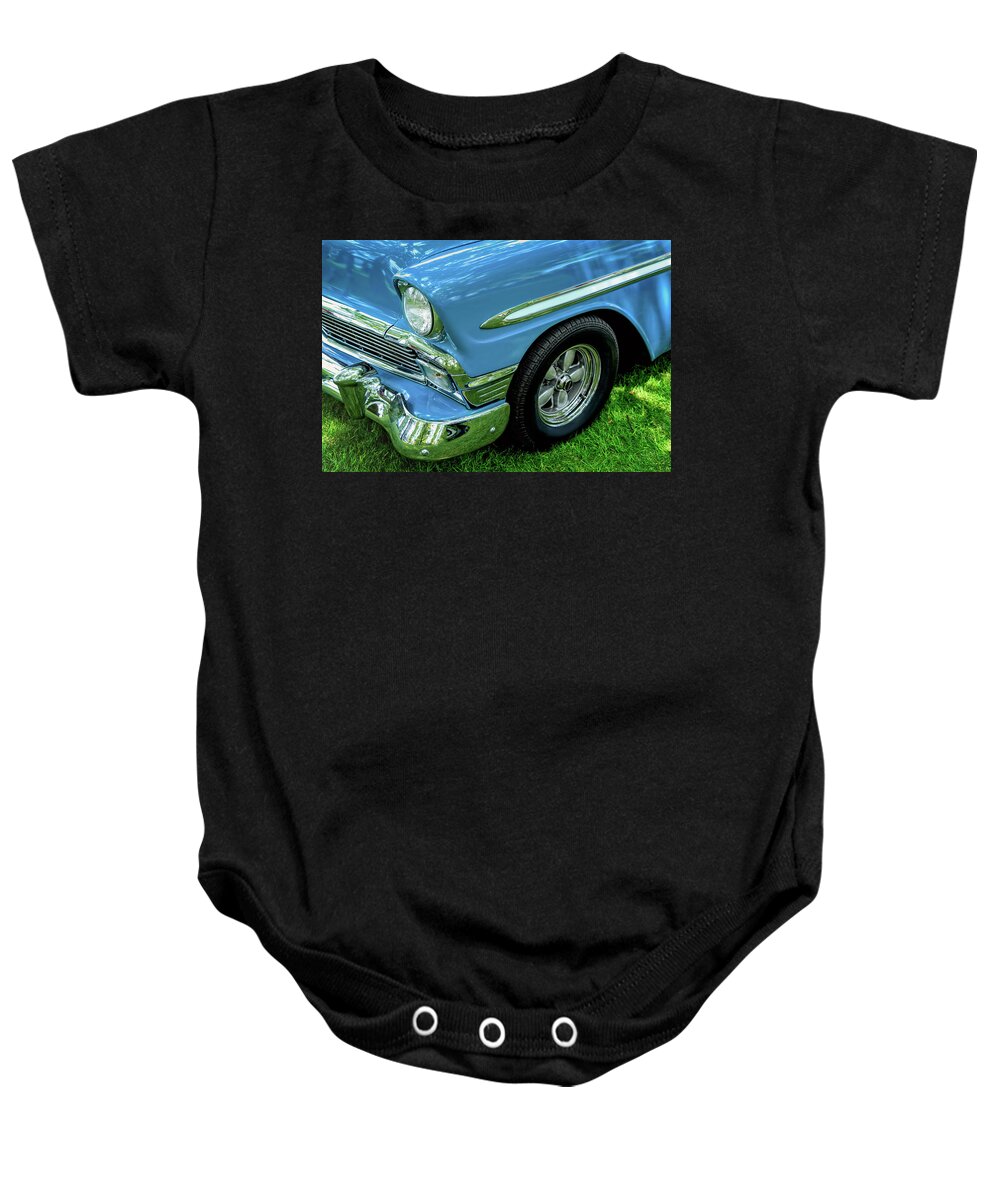 Auto Baby Onesie featuring the photograph Bluesy by Bill Chizek