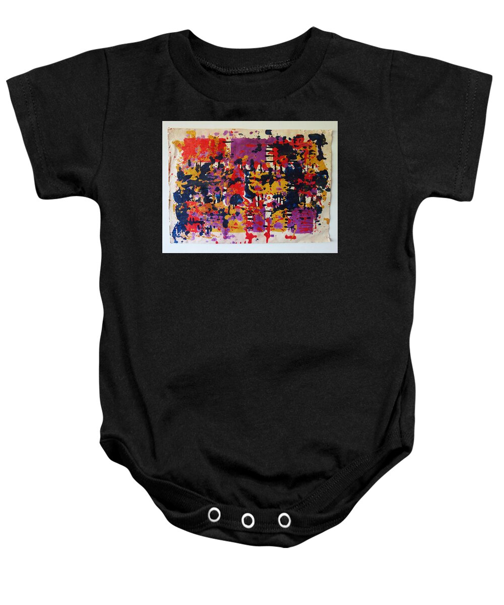  Baby Onesie featuring the painting Caos 04 by Giuseppe Monti