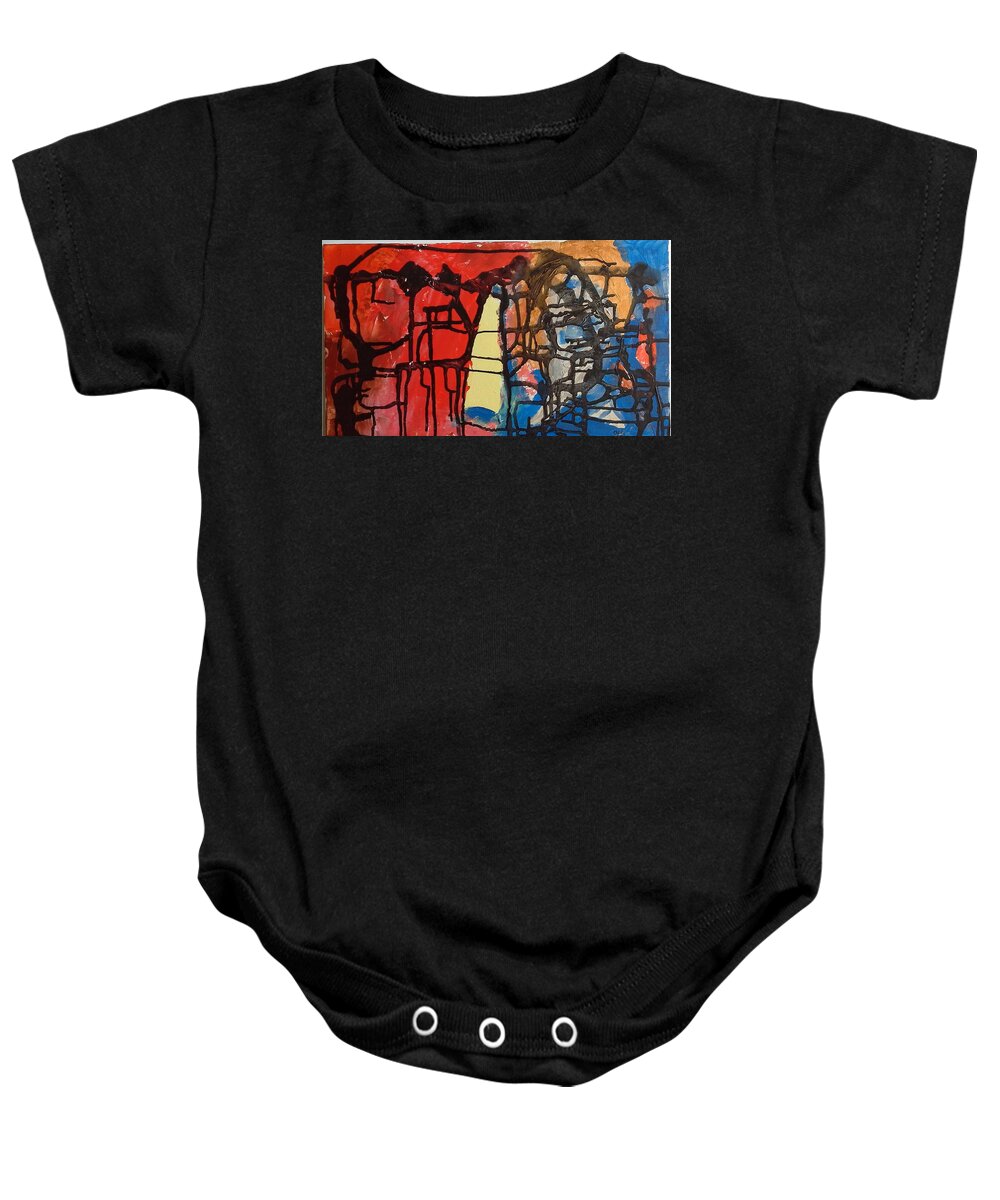  Baby Onesie featuring the painting Caos 14 by Giuseppe Monti