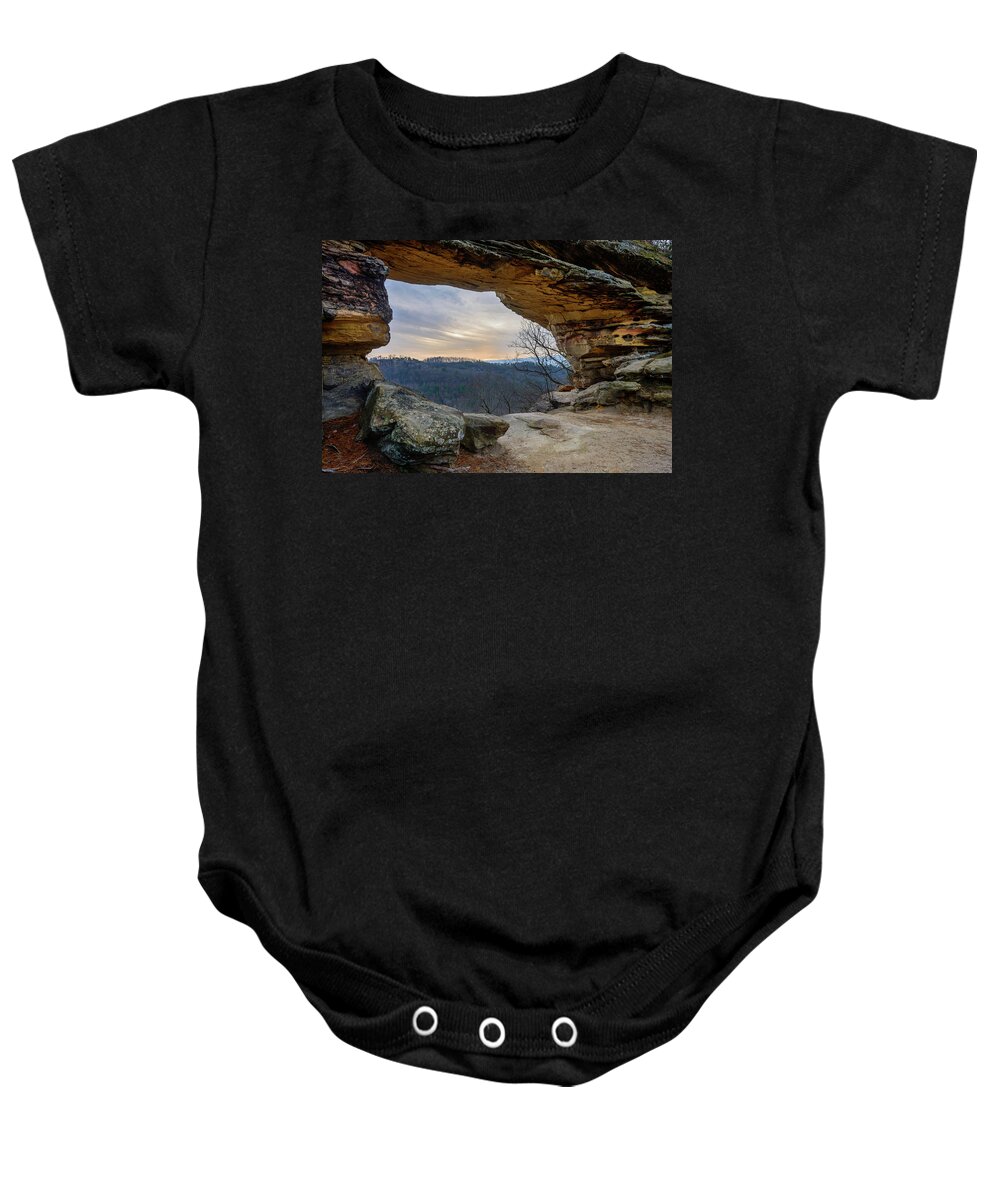 Double Arch Baby Onesie featuring the photograph Chronicles of the Gorge by Michael Scott