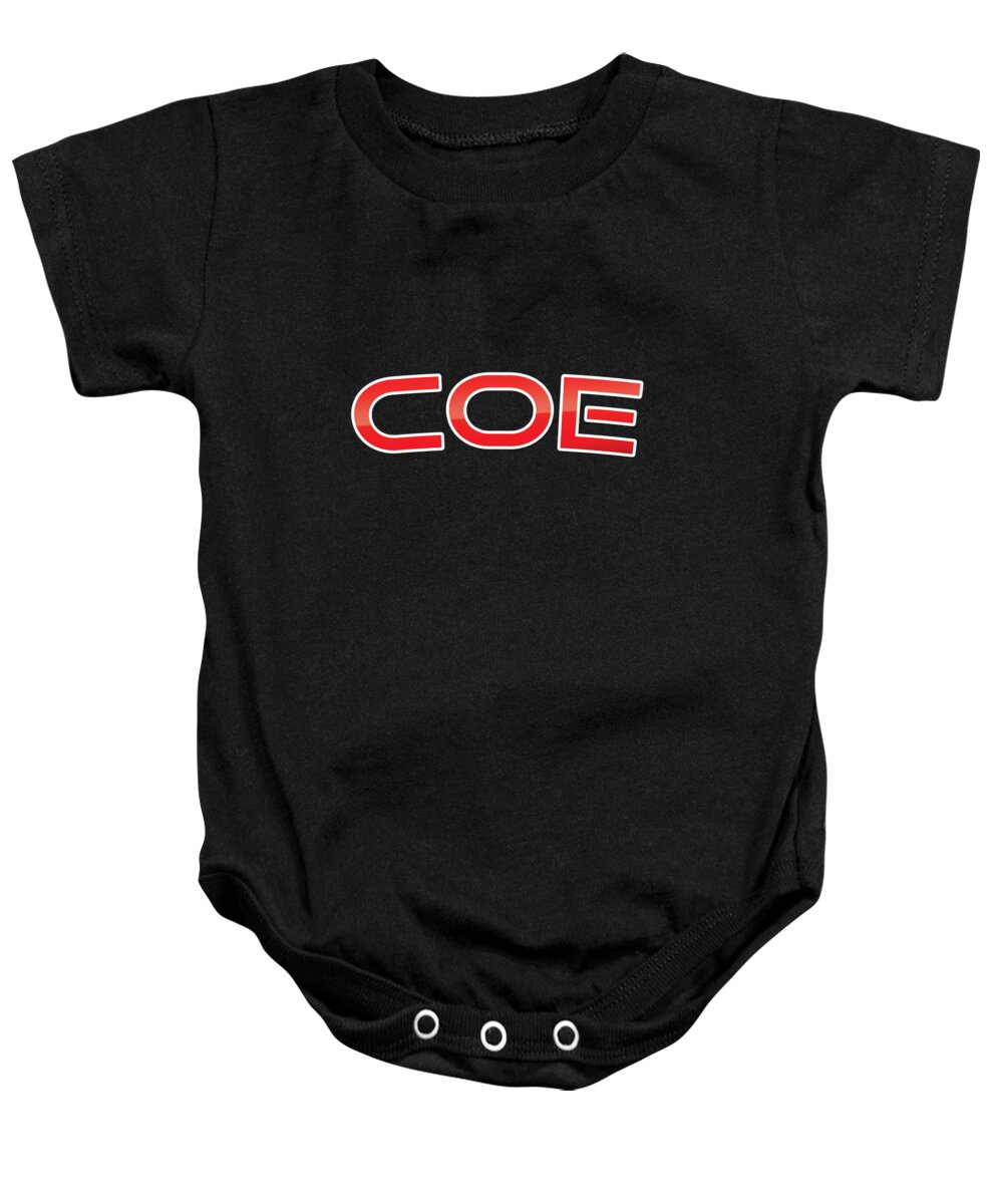 Coe Baby Onesie featuring the digital art Coe by TintoDesigns
