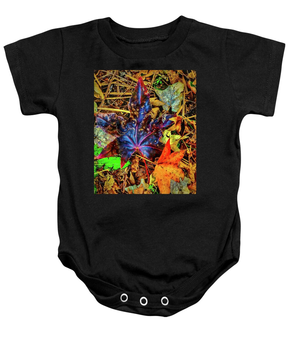 Leaves Baby Onesie featuring the photograph Color of Autumn by Shawn M Greener