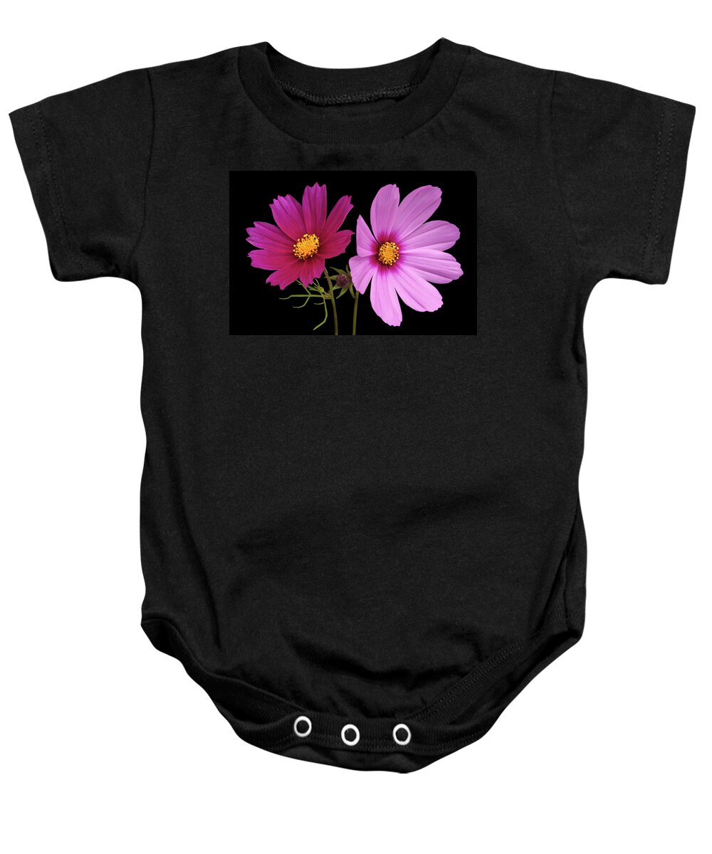 Cosmos Baby Onesie featuring the photograph Cosmos Duet by Terence Davis