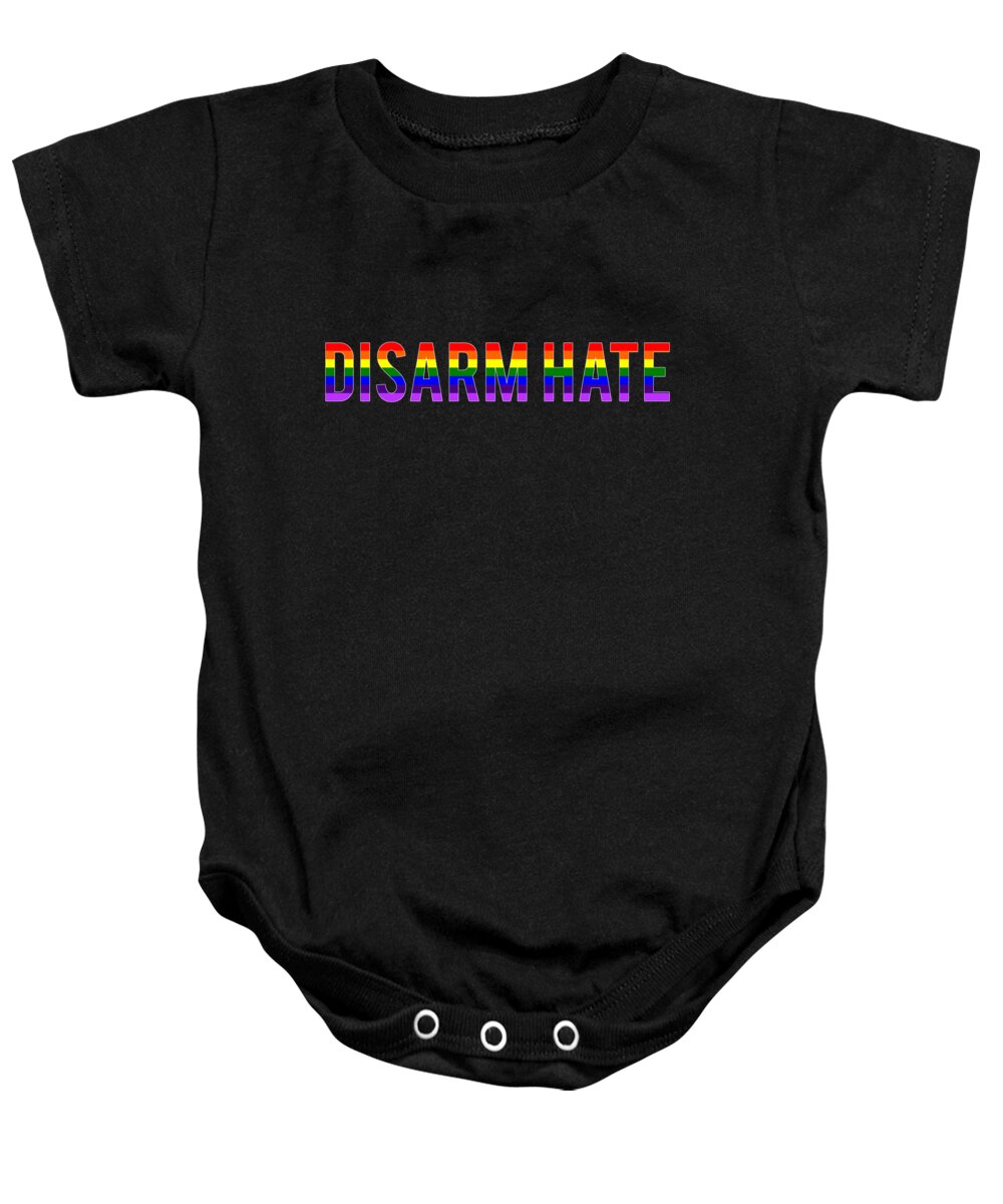 Cool Baby Onesie featuring the digital art Disarm Hate by Flippin Sweet Gear