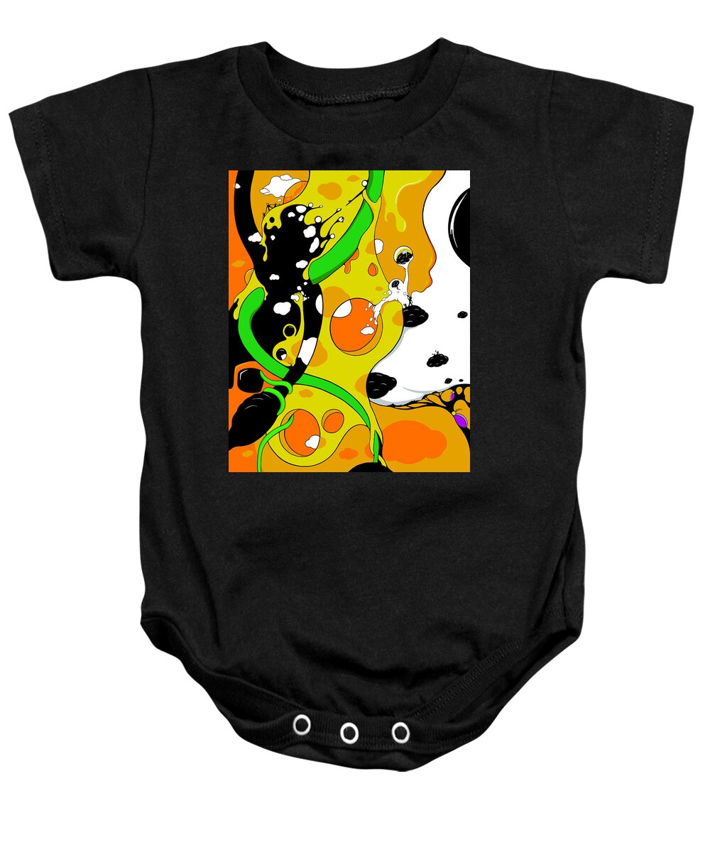 Brains Baby Onesie featuring the drawing Echonomics by Craig Tilley