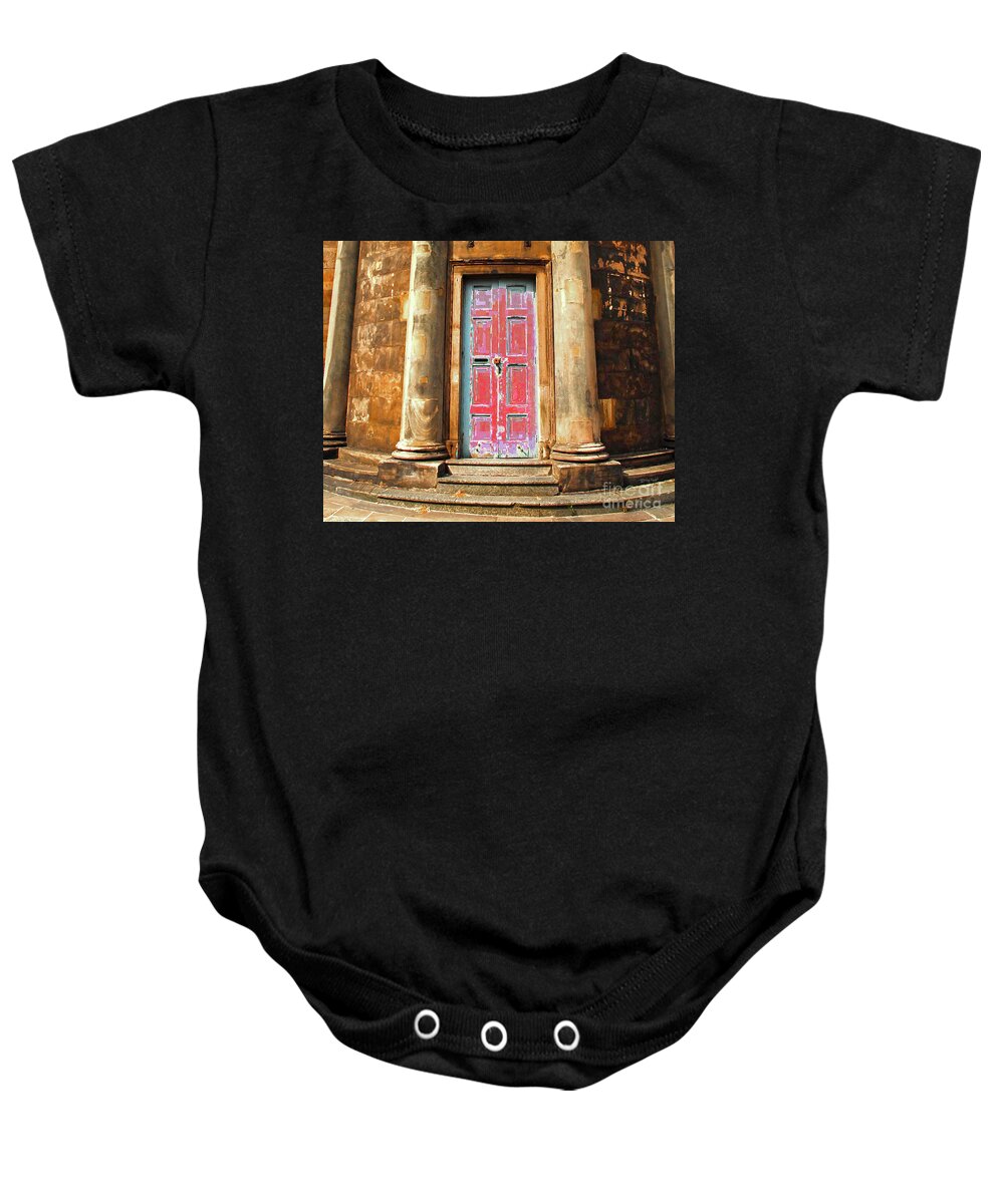 Red Door Baby Onesie featuring the photograph Enter Here by Billy Knight