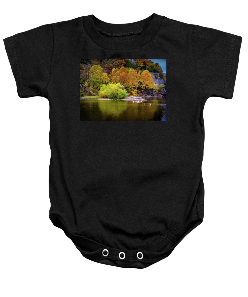 Fall Baby Onesie featuring the photograph Fall Colors of the Ozarks by Allin Sorenson