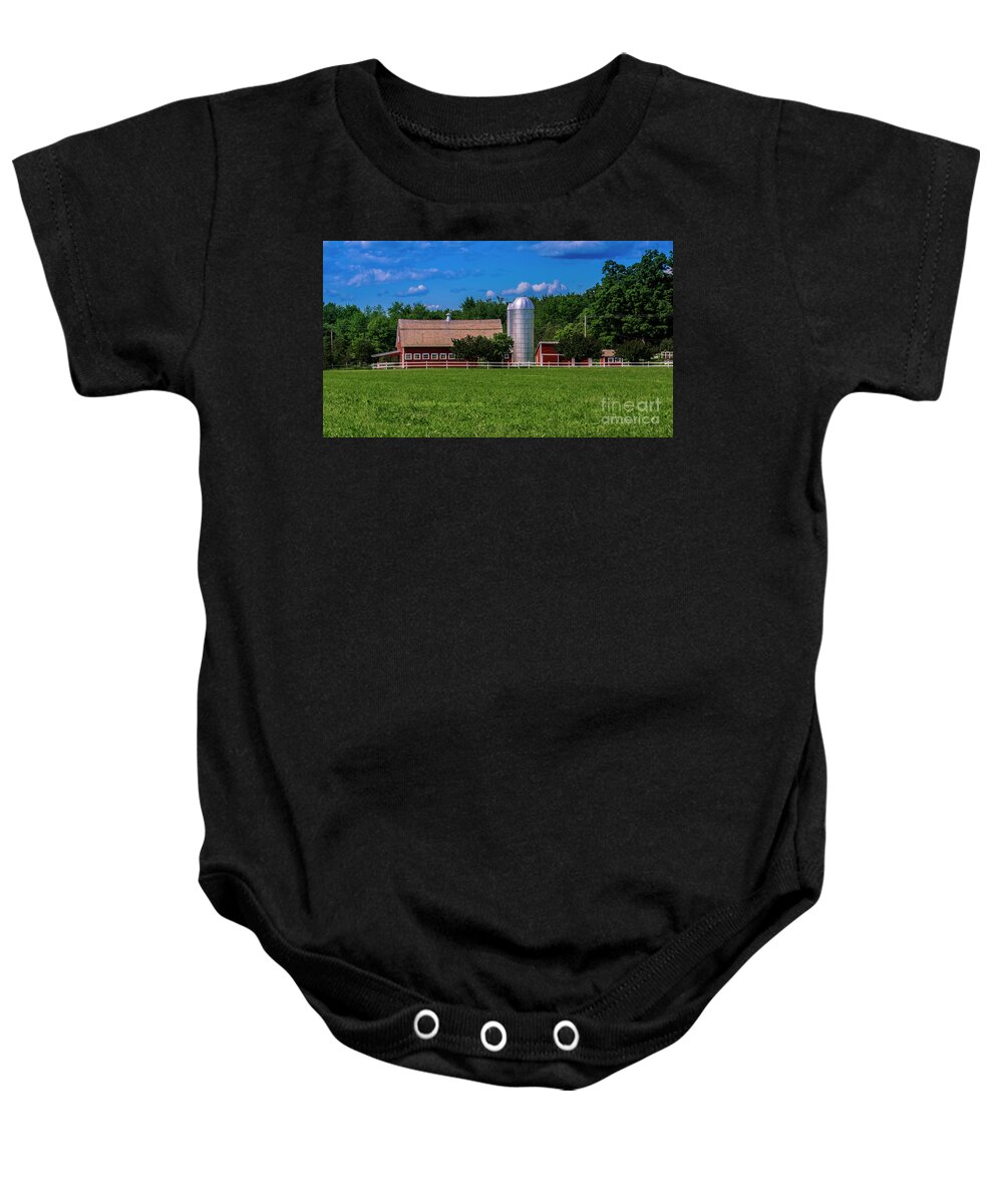 Vermont Baby Onesie featuring the photograph Family farm in Southern Vermont by Scenic Vermont Photography