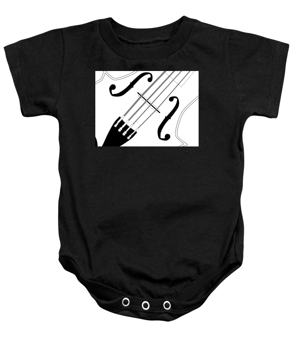 Violin Baby Onesie featuring the digital art Fiddle Close Up by Bigalbaloo Stock