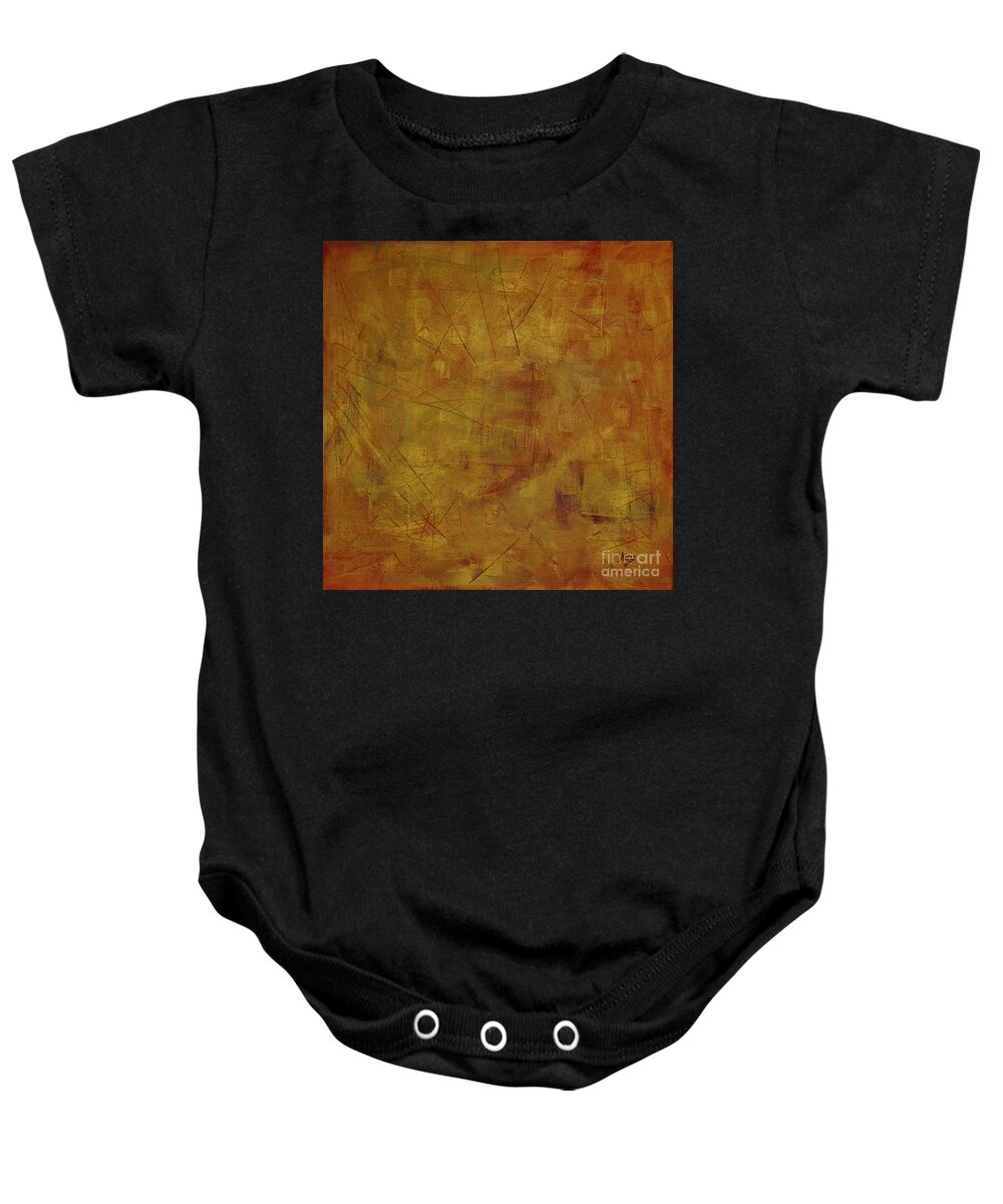 Glistening Baby Onesie featuring the painting Glistening in the Sun by Aicy Karbstein