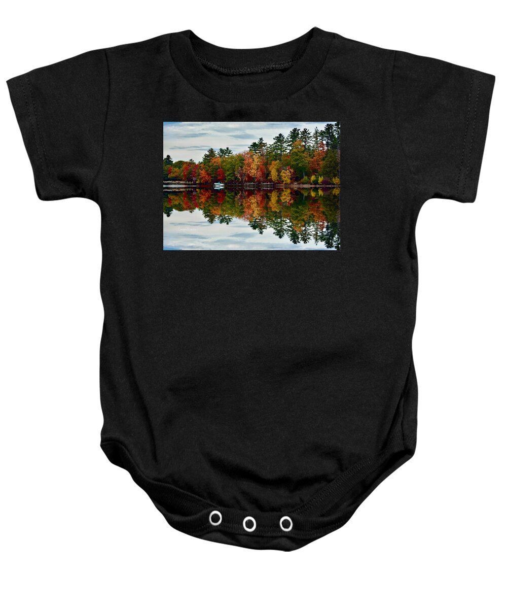 Autumn Baby Onesie featuring the photograph Grand Finale by Carolyn Mickulas