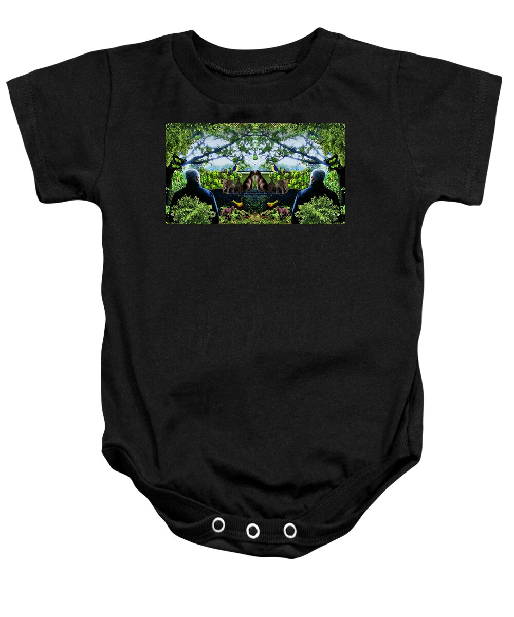 Fantasy Baby Onesie featuring the photograph Green Magic Forest by Natalie Holland