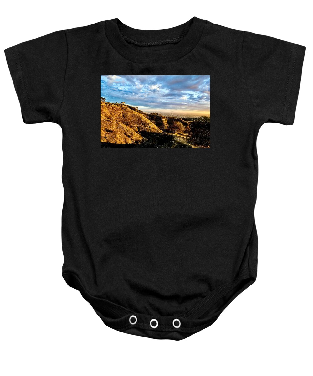 . Baby Onesie featuring the photograph Griffith Observatory by Joseph Caban