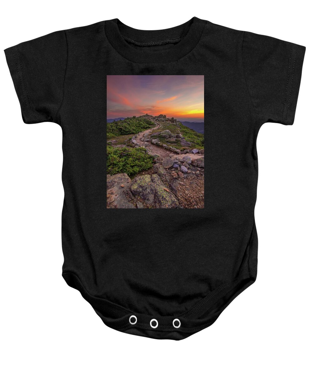 Haystack Baby Onesie featuring the photograph Haystack Sunset Portrait #1 by White Mountain Images