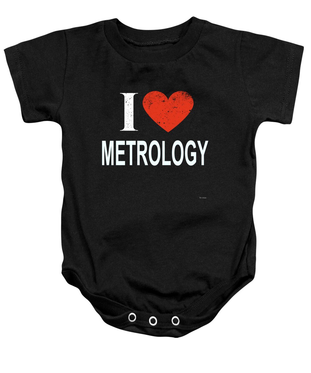 Christmas Baby Onesie featuring the digital art I Love Metrology by Jose O