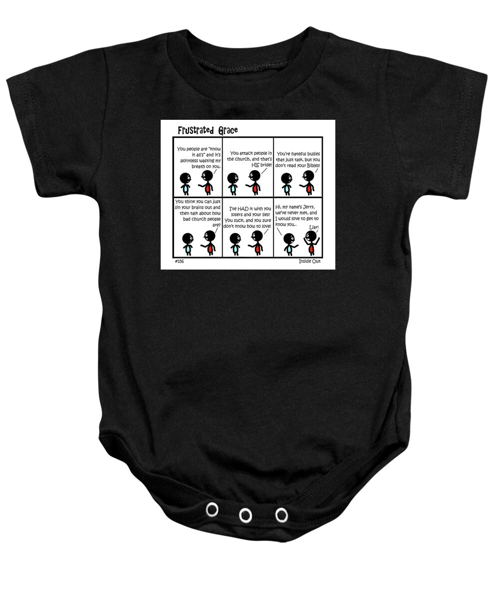 Comics Baby Onesie featuring the digital art Inside Out by PK Langley