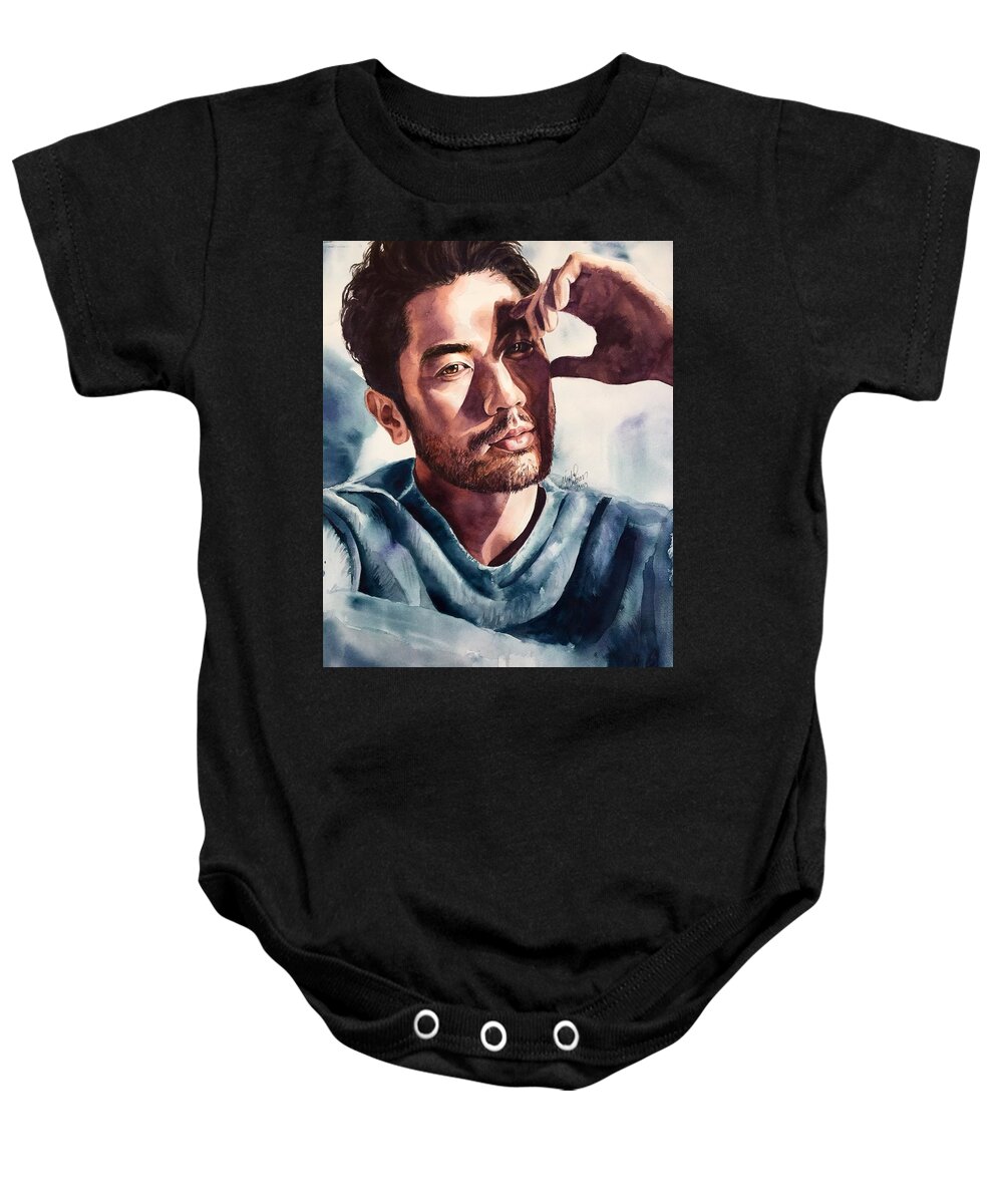 Godfrey Gao Baby Onesie featuring the painting Intuitive Faith by Michal Madison