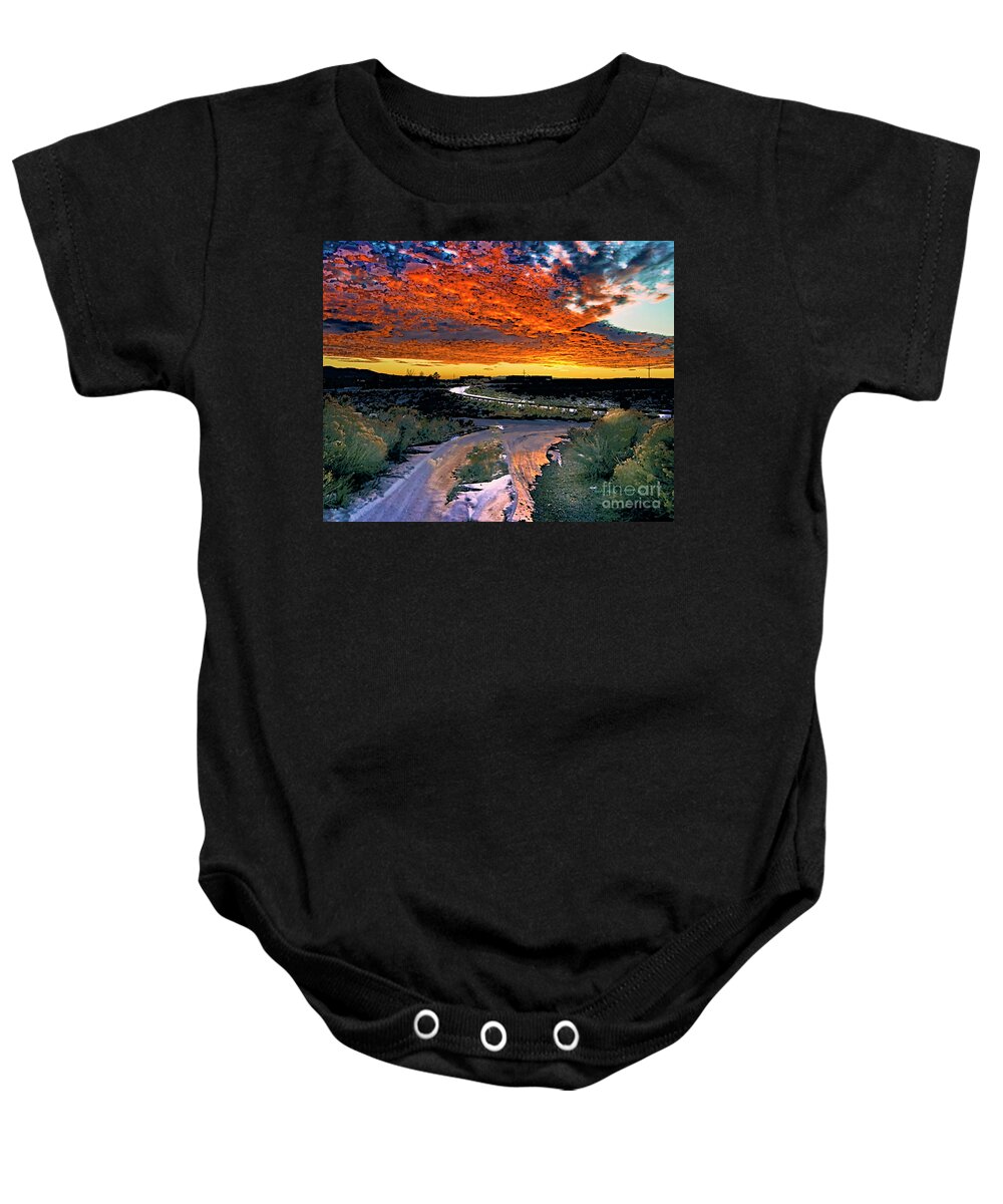 Santa Baby Onesie featuring the photograph January Sunset by Charles Muhle