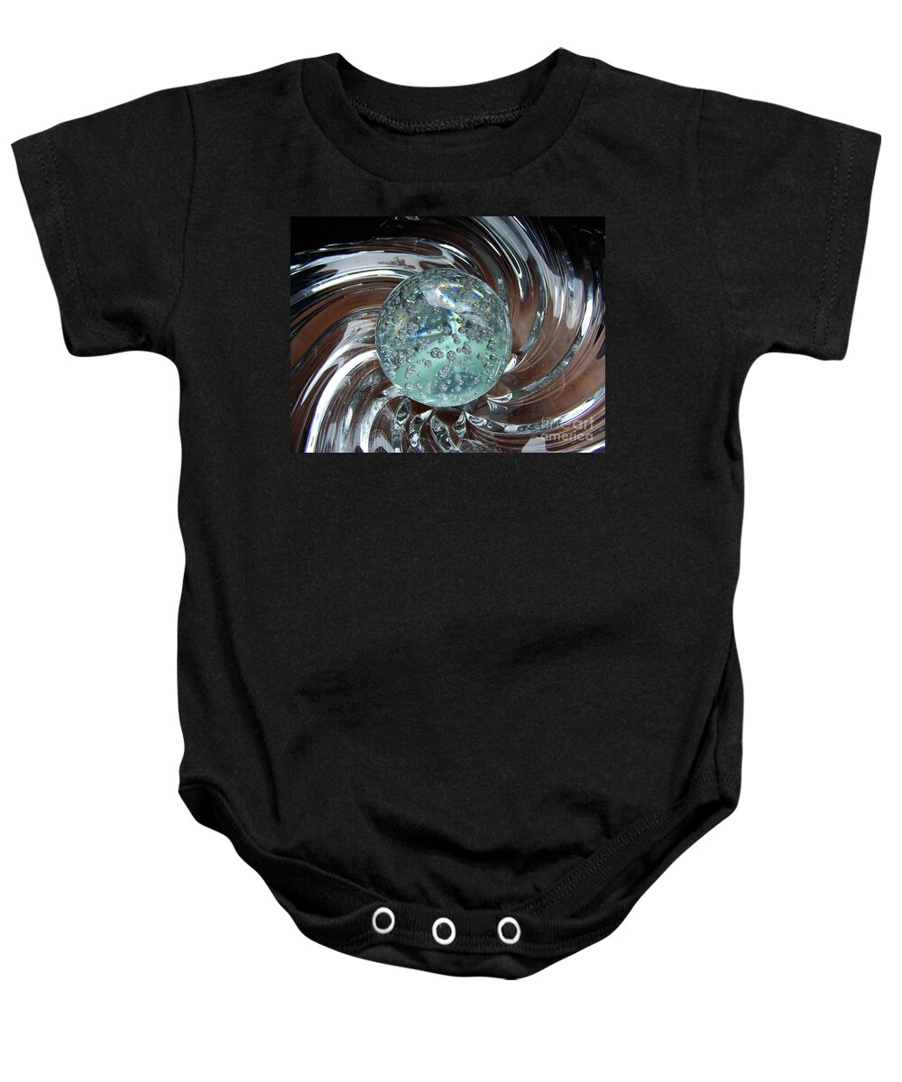 Abstract Baby Onesie featuring the photograph Light Waves by Julie Rauscher