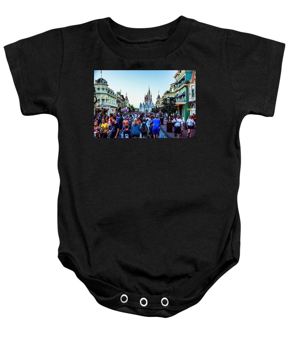  Baby Onesie featuring the photograph Main Street USA 1 by Rodney Lee Williams