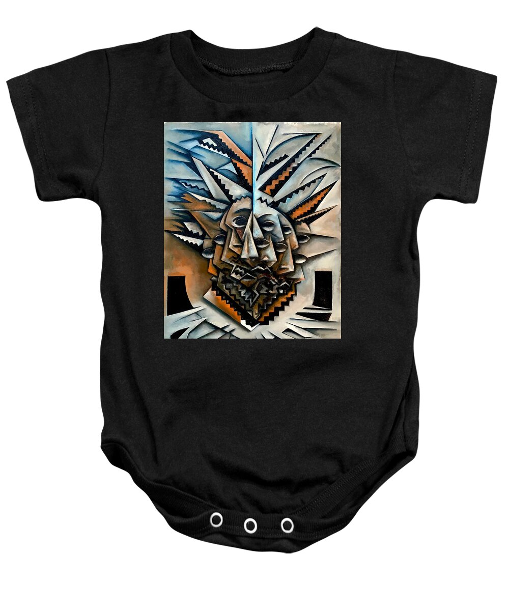 Victor Gould Baby Onesie featuring the painting Mask de Epistrophique by Martel Chapman