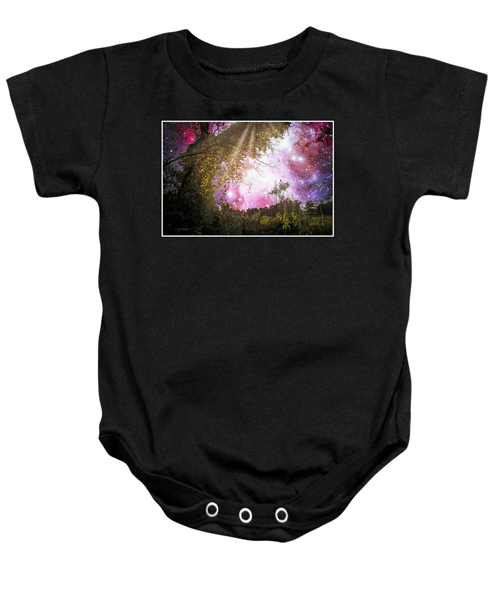 Meadow Baby Onesie featuring the photograph Meadow Starry Night by A Macarthur Gurmankin