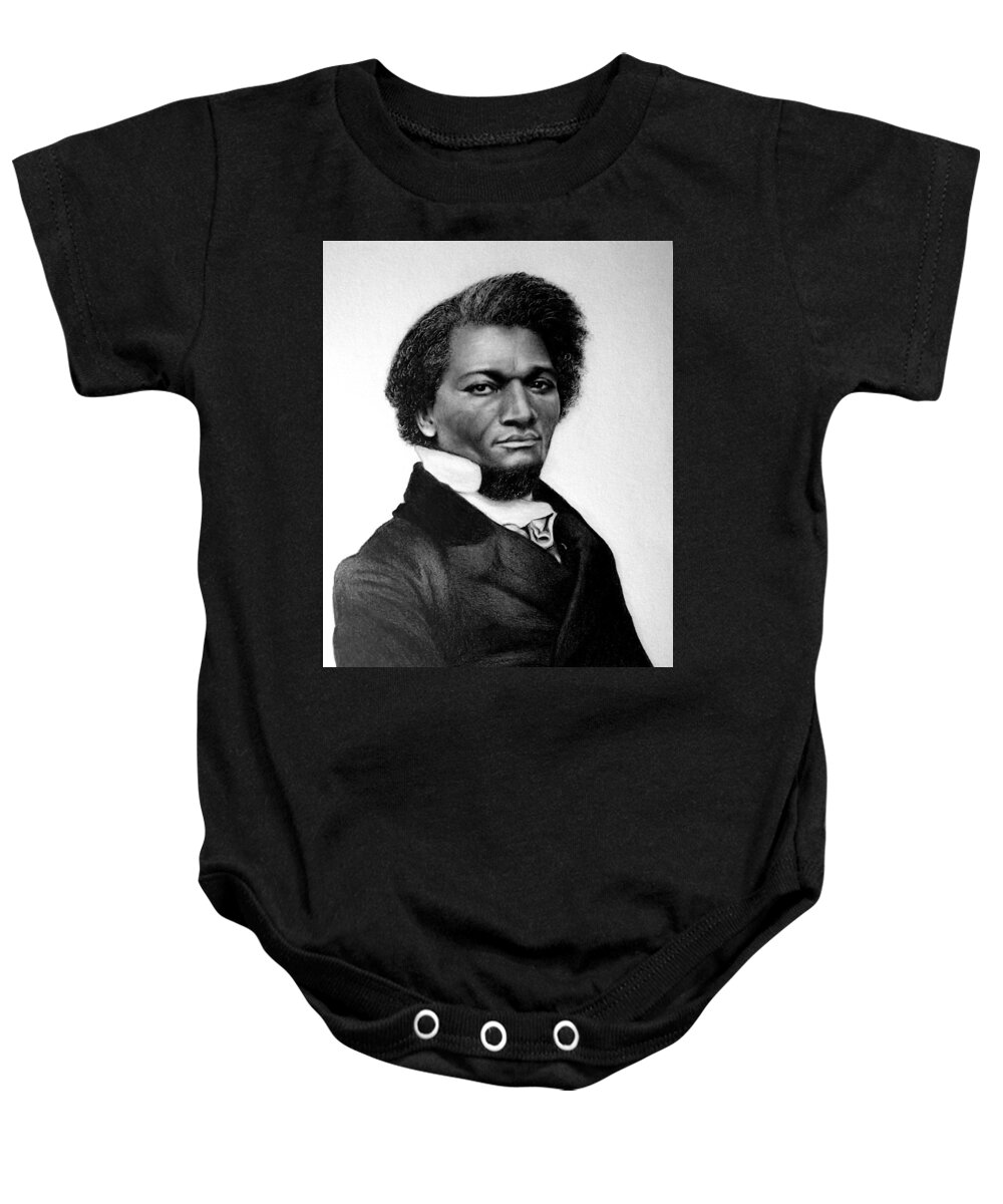 Frederick Douglass Baby Onesie featuring the drawing Mr. Frederick Douglass by Danielle R T Haney