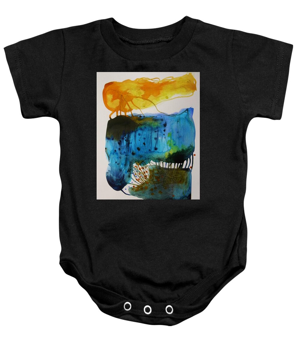 Abstract Baby Onesie featuring the painting My Only Sunshine by John Williams