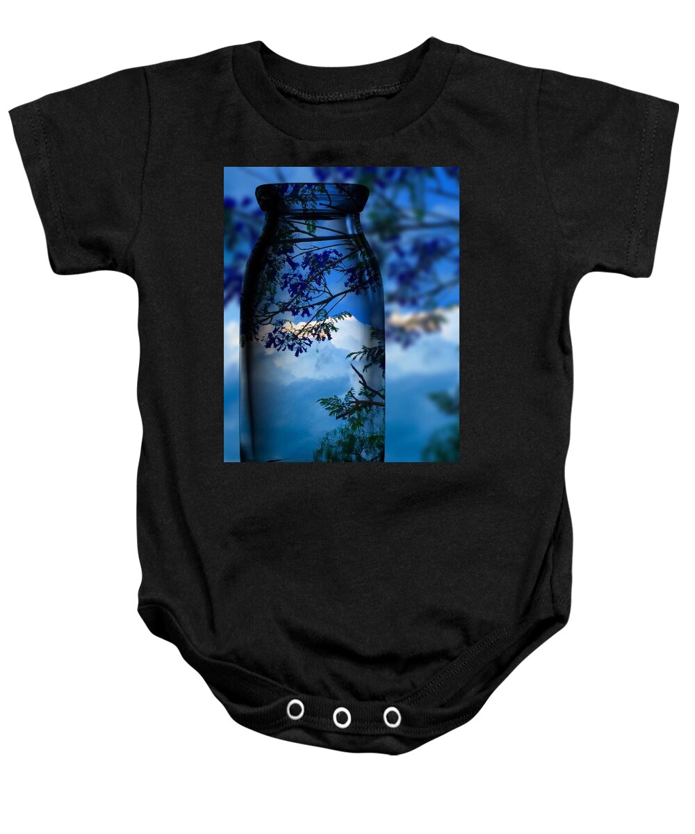 Colettte Baby Onesie featuring the photograph Nature Through Bottle by Colette V Hera Guggenheim