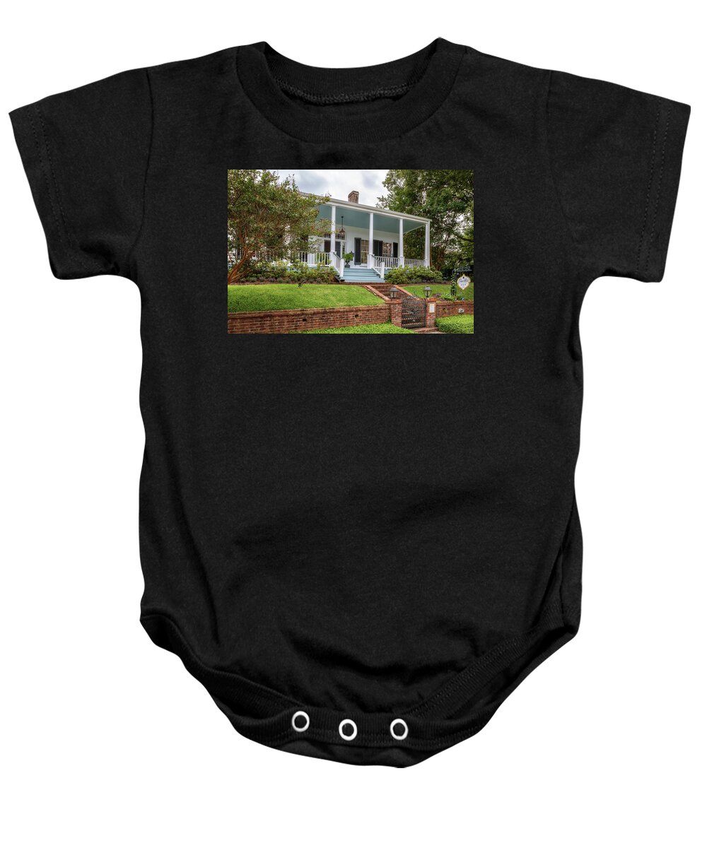 Oak Hill Baby Onesie featuring the photograph Oak Hill - Natchez, Mississippi by Susan Rissi Tregoning