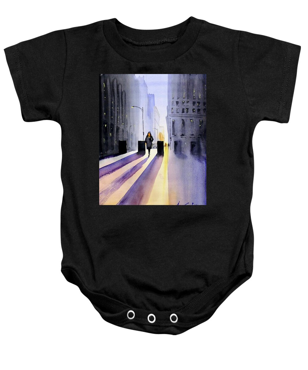 Landscape Baby Onesie featuring the painting Pillars of Autumn by Max Good