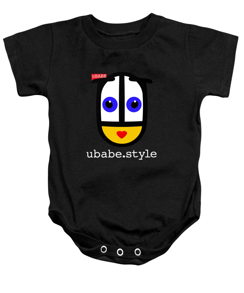 Ubabe Queen Baby Onesie featuring the digital art Queen of Style by Ubabe Style