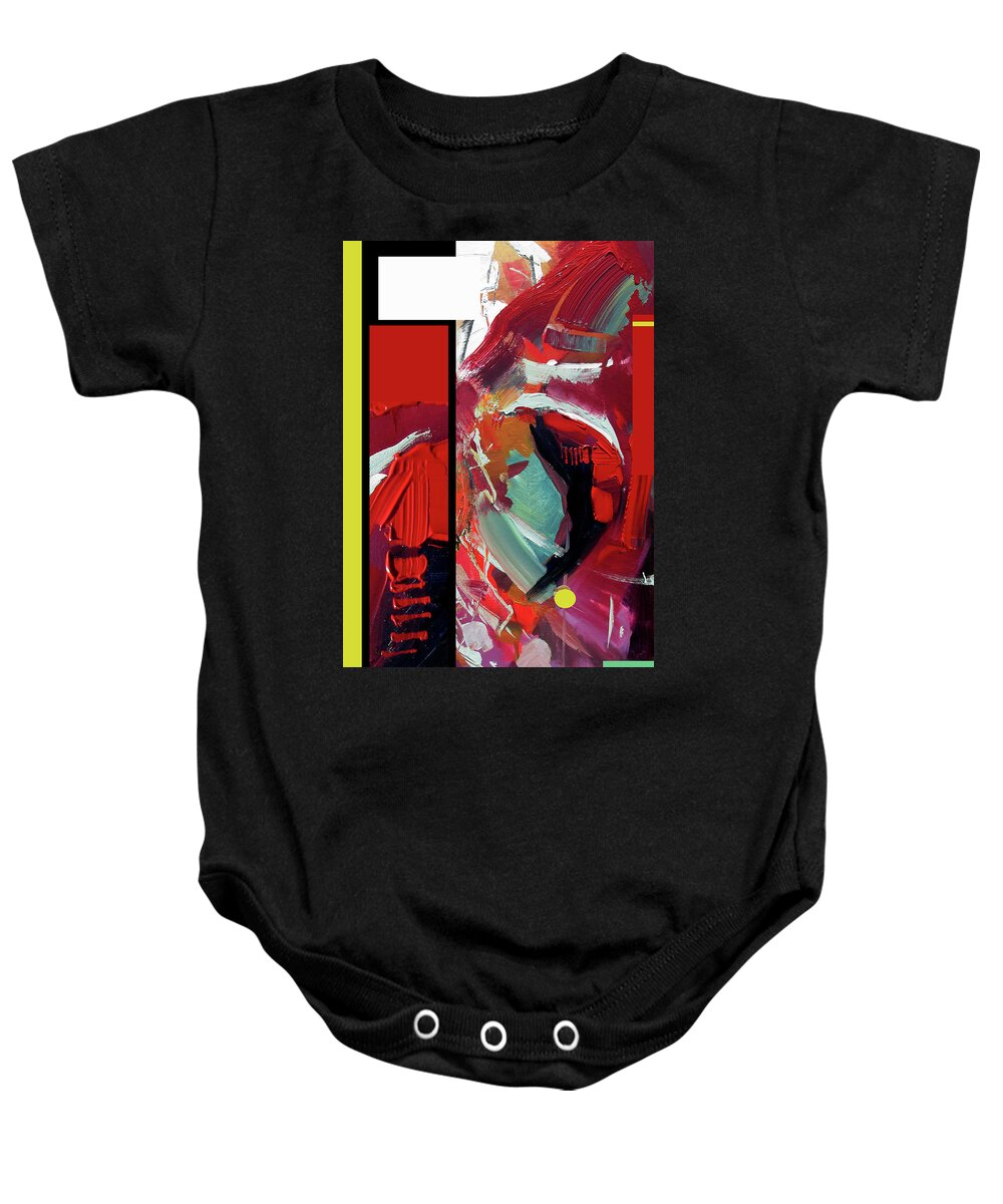  Baby Onesie featuring the painting Red Drink by John Gholson