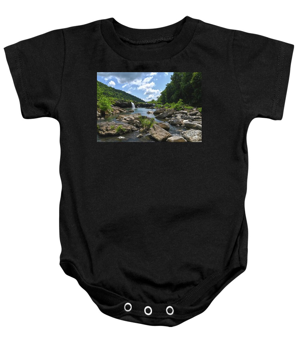 Waterfalls Baby Onesie featuring the photograph Rock Island State Park 7 by Phil Perkins