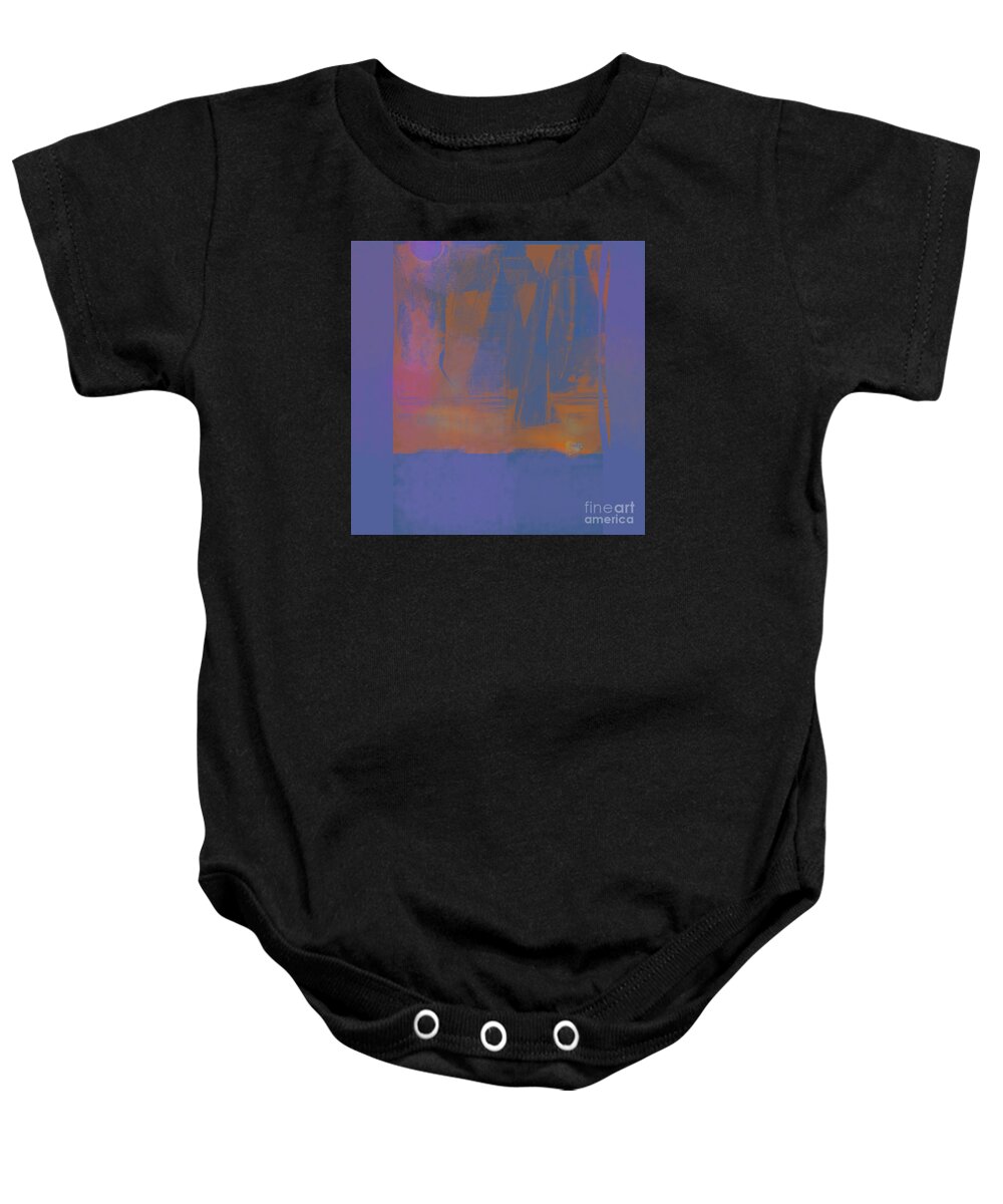 Square Baby Onesie featuring the mixed media Sailing with Pythagoras No. 3 by Zsanan Studio