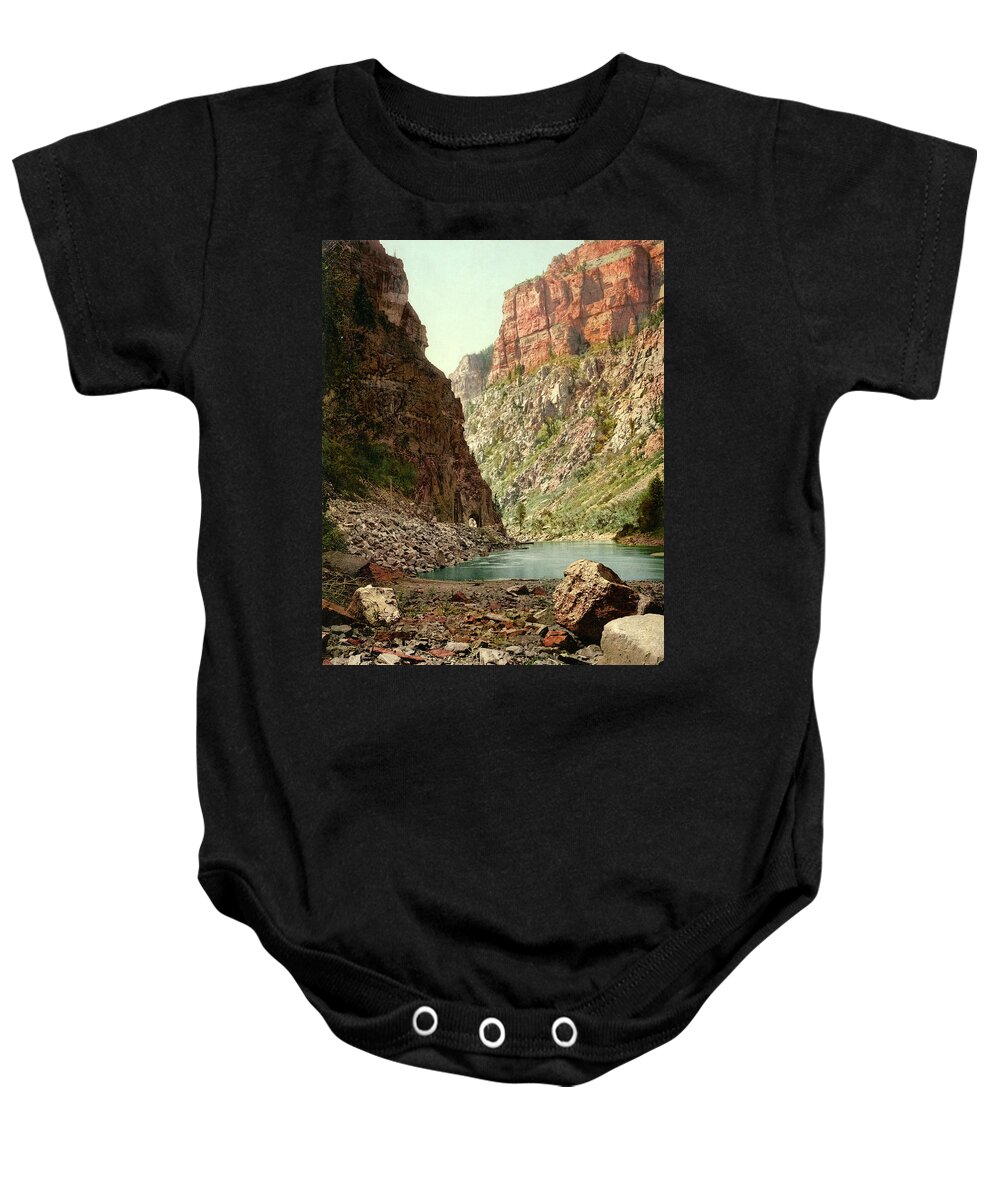  Baby Onesie featuring the photograph Second Tunnel, Grand River Canyon by Detroit Photographic Company