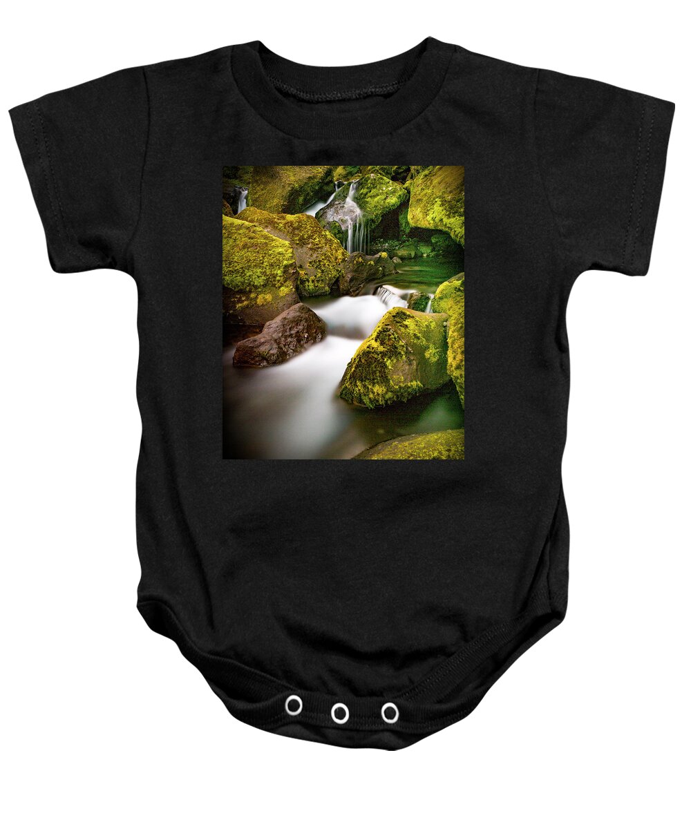 Iceland Baby Onesie featuring the photograph Silky waters-Iceland by Usha Peddamatham