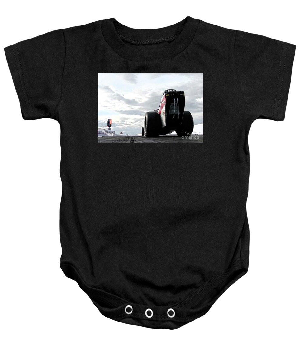 Dragster Baby Onesie featuring the photograph Slingshot Dragster by Billy Knight