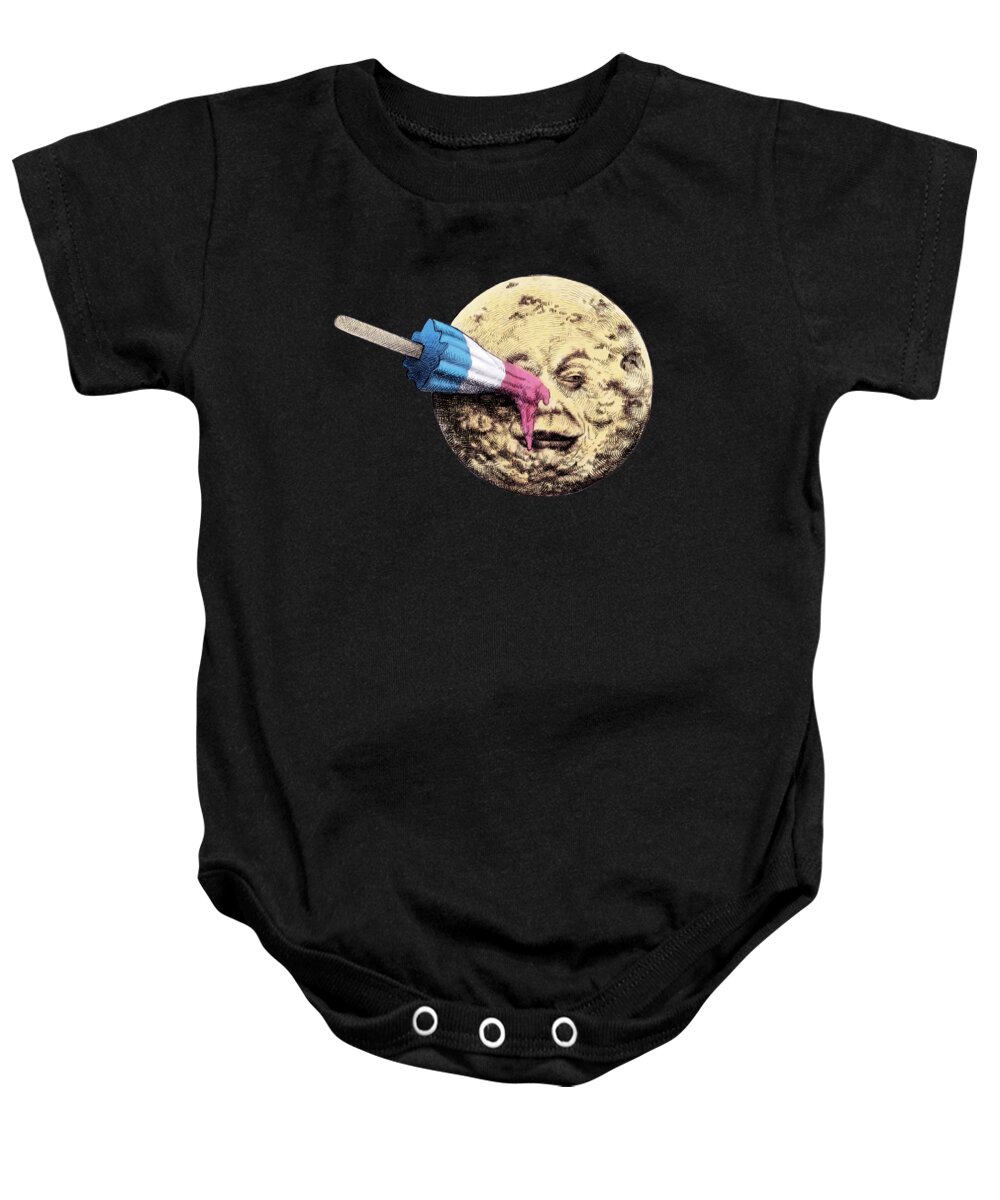 Moon Baby Onesie featuring the drawing Summer Voyage by Eric Fan
