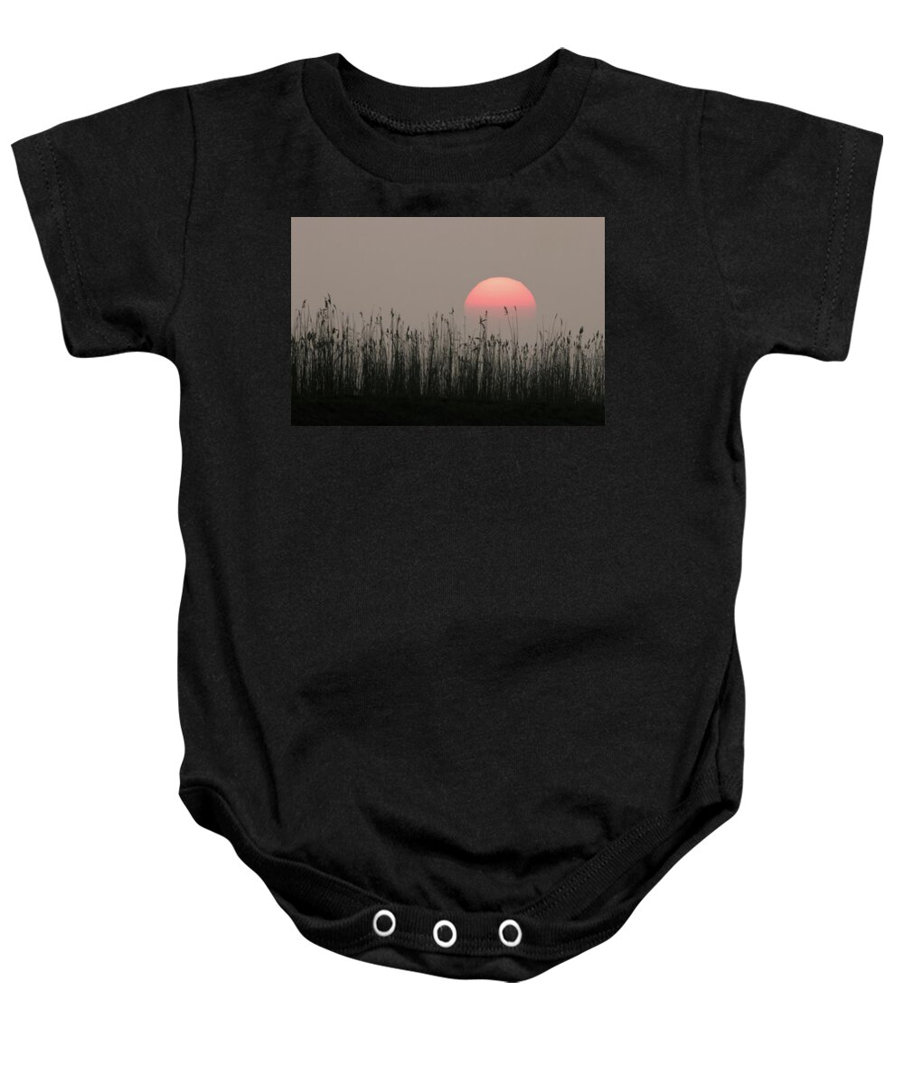 Flyladyphotographybywendycooper Baby Onesie featuring the photograph Sundown by Wendy Cooper