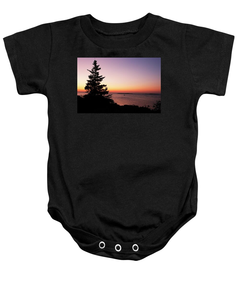 Sunrise In October Baby Onesie featuring the photograph Sunrise in October by Cindi Ressler