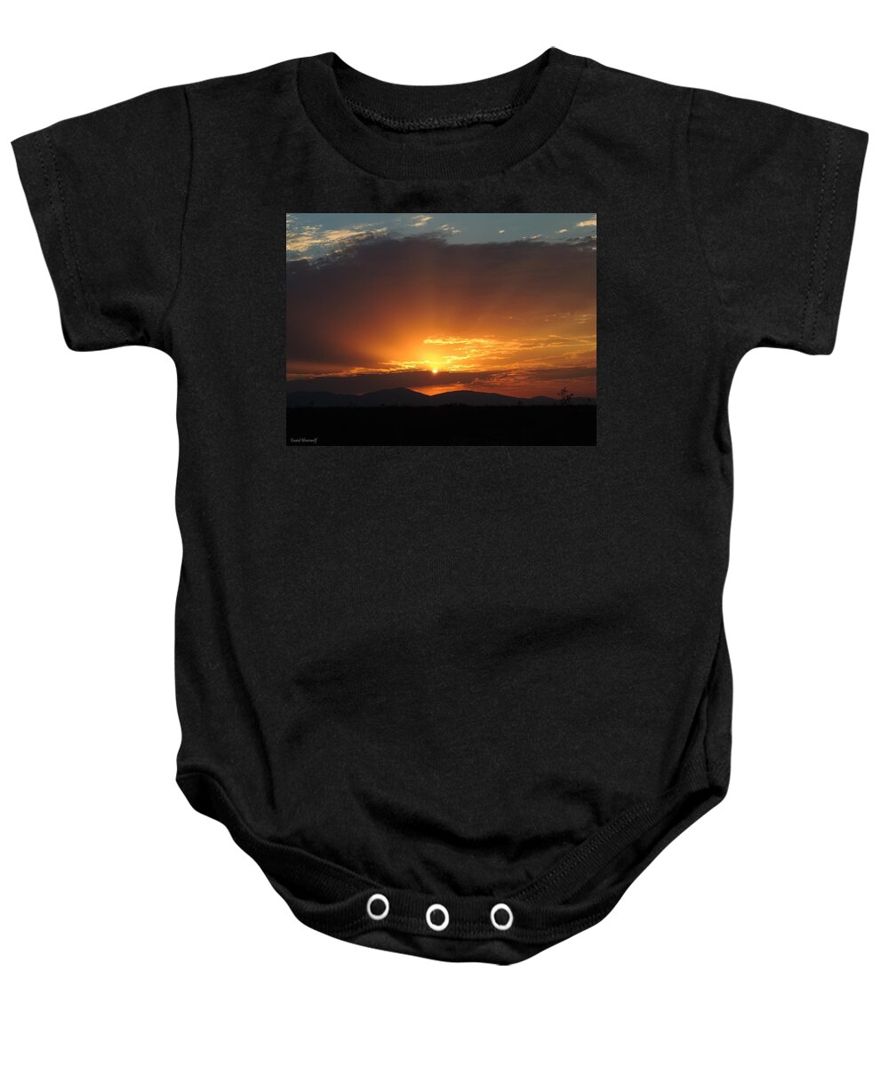 Sunset Baby Onesie featuring the photograph Sunset 9-10-2015 B by Enaid Silverwolf